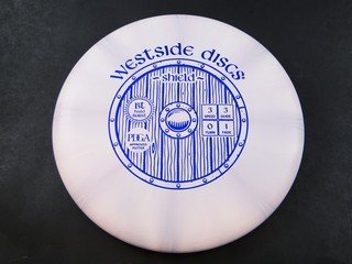 White and blue shield