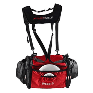 Infinite Discs Large Disc Golf Bag With Backpack Straps (Red)